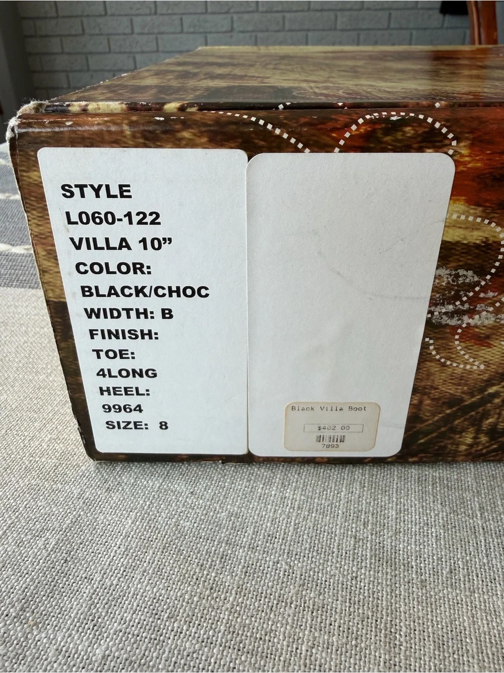 Old Gringo Villa 10” Cowgirl Boots Two Tone Leather L060-122 Rodeo Western Snip